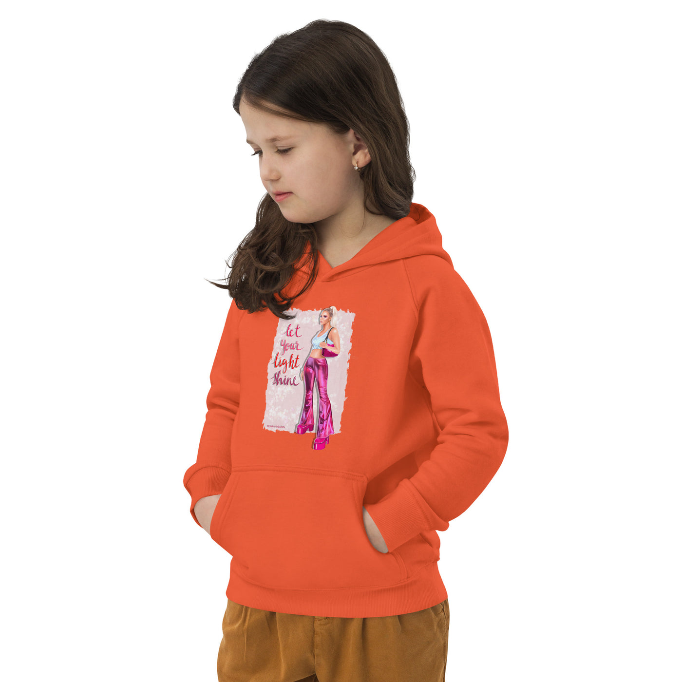 Kids eco hoodie with Barbie imprint