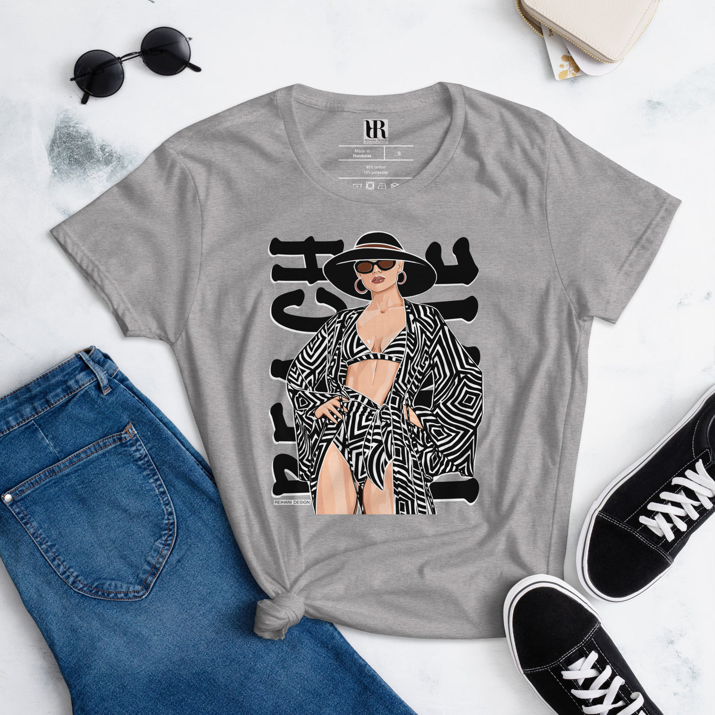 Women's short sleeve Beach time t-shirt