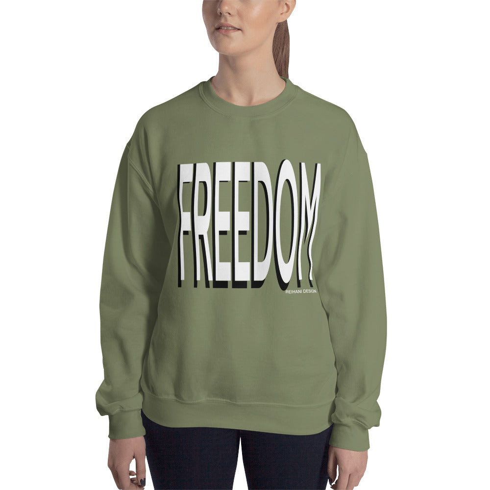 Unisex Crewneck Sweatshirt with "FREEDOM" imprint