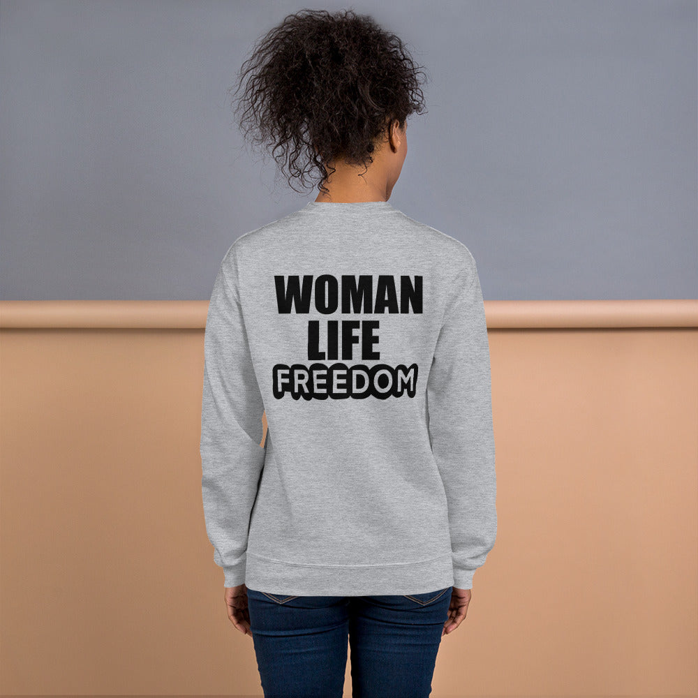 Unisex crewneck Sweatshirt with Zendegi (Life) imprint