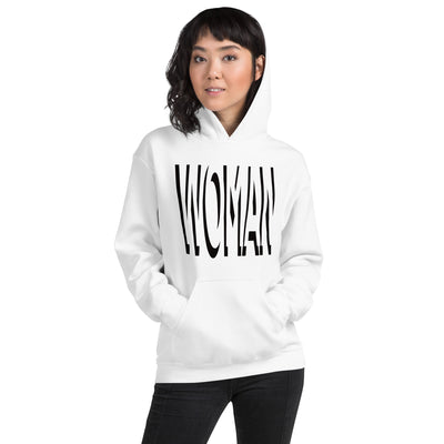 Unisex Hoodie with "WOMAN" imprint